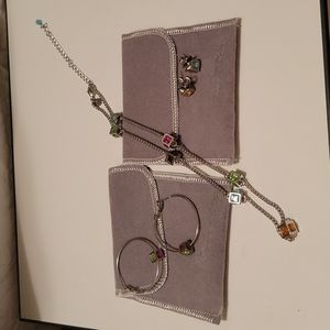 Lia Sophia Kiam Family Necklace & 2 sets of matching earrings